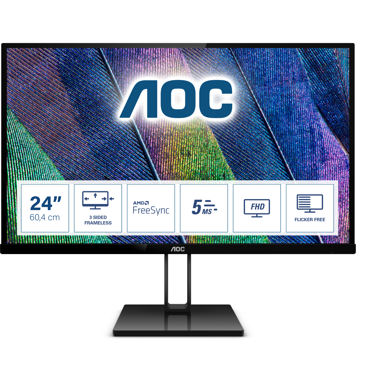 Монитор для дома и офиса AOC 24V2Q в официальном интернет магазине AGONBYAOC.ru (AOC Россия)