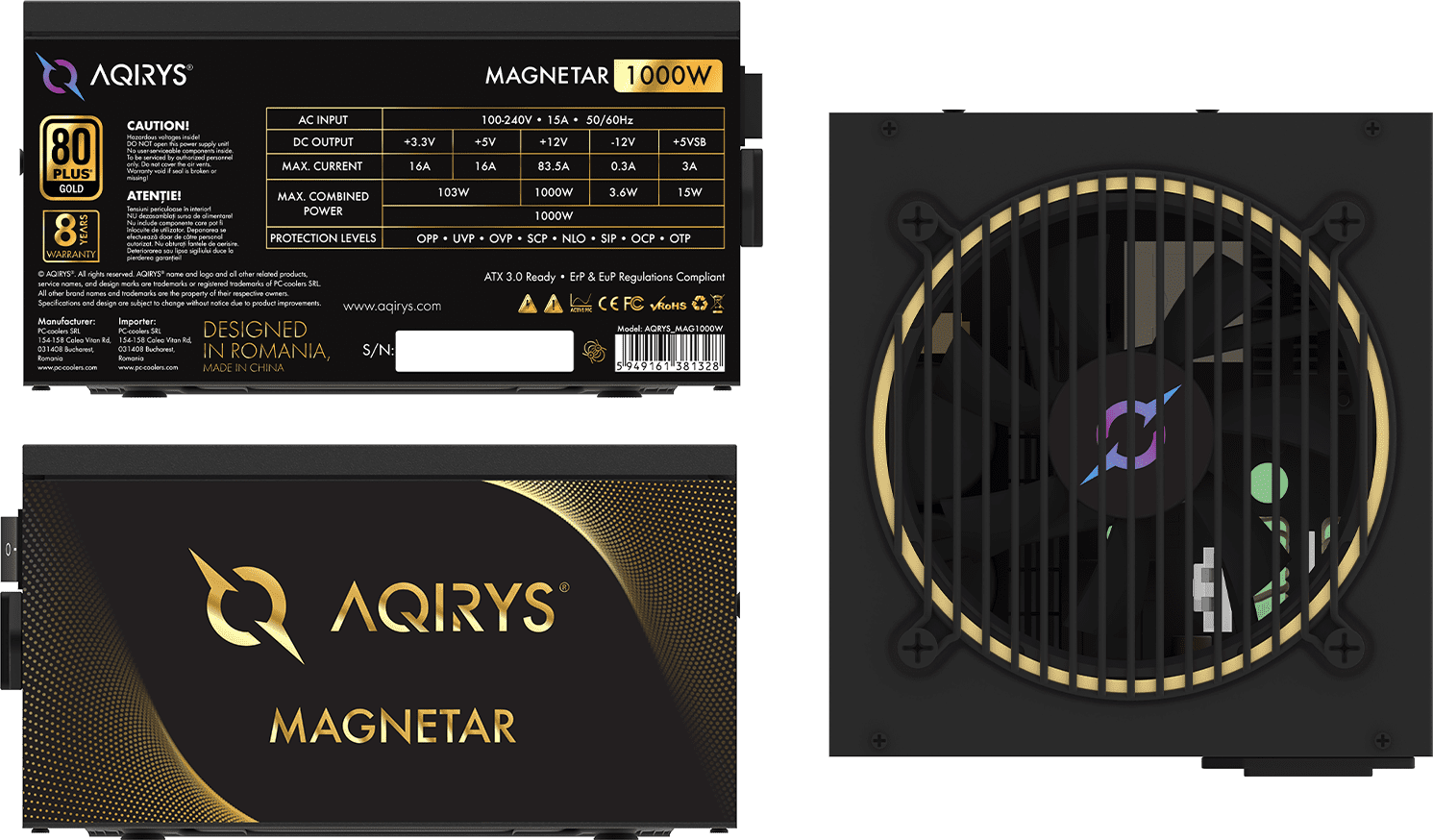Блок питания aqirys magnetar 1000w