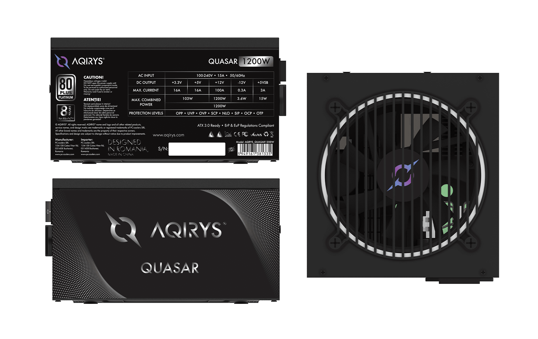 Блок питания aqirys quasar 1200w